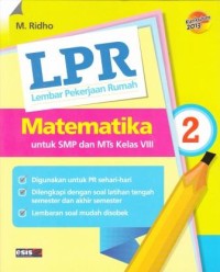 Lembar Pekerjaan Rumah Matematika untuk SMP dan MTs Kelas VIII : Kurikulum 2013