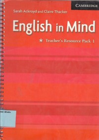 English in Mind: Teacher's Resource Pack 1