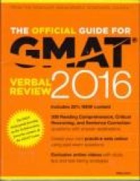 The official guide for GMAT Verbal review 2016