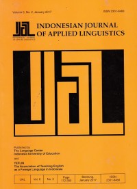 Indonesian Journal of Applied Linguistics Volume 3 No. 2