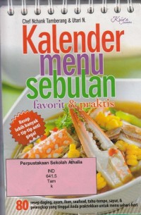 Kalender Menu Sebulan: Favorit & Praktis