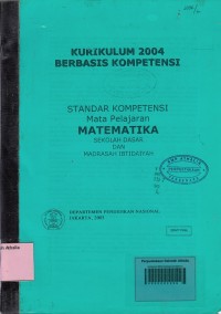 Kurikulum 2004 berbasis kompetensi