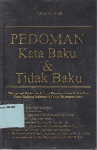 Pedoman kata baku & tidak baku