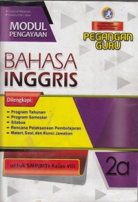 Pegangan Guru Bahasa Inggris VIII : untuk SMP/MTs