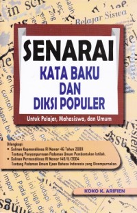 Senarai: Kata Baku dan Diksi Populer