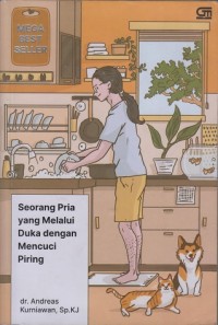 Seorang pria yang melalui duka dengan mencuci piring